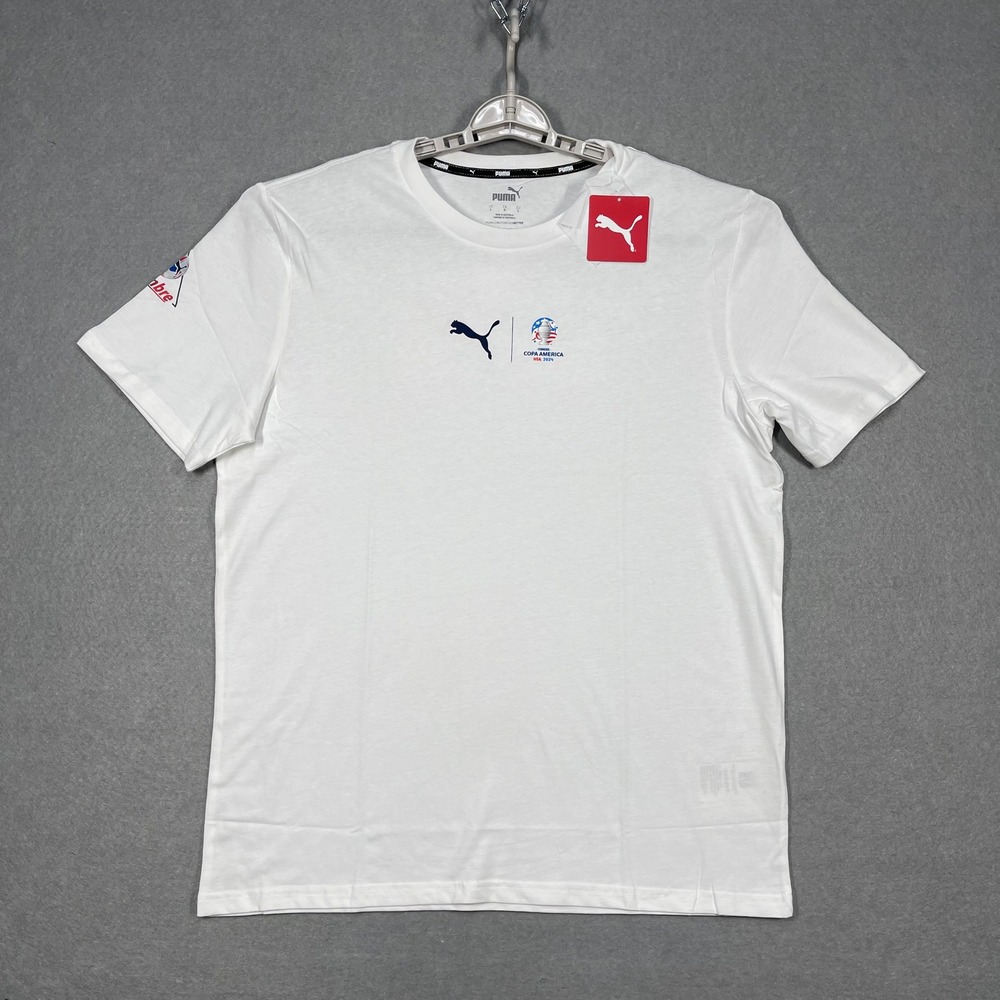 Teamโ USA Shirt Mens Large White 2024 Conmebol Copa America Puma Cumbre Futbol